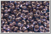 Farfalle Perlen, 4x2mm, amethyst, trans., gold luster, 10 g
