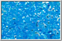 Farfalle Perlen, 4x2mm, aqua, trans., AB, 10 g
