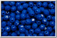 Bhm. Glasschliffperle, feuerpol., 4mm, blue, royal, op., 50 Stk.