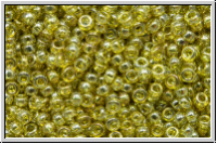 RR-15-1889, MIYUKI Rocailles, 15/0, olivine, trans., gold luster, 5g