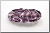 bhm. Lampenperle, Olive, 29x13mm, crystal, trans., amethyst Bgen, 1 Stk.