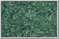 RR-15-0263, MIYUKI Rocailles, 15/0, crystal, trans., seafoam-ld., AB, 5g