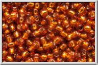 R-11-2208, TOHO Rocailles, 11/0, orange, burnt, trans., silver-ld., 10g