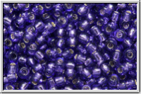 R-11-2224, TOHO Rocailles, 11/0, purple, trans., silver-ld., 10g