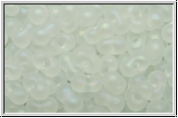 BB-0131fr, MIYUKI Berry Beads, 4,5x2,5mm, crystal, trans., matte, AB, 10g
