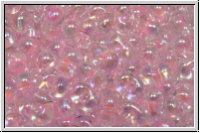 BB-0266, MIYUKI Berry Beads, 4,4x2,5mm, crystal, trans., pink-ld., AB, 10g