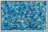 BB-1529, MIYUKI Berry Beads, 4,5x2,5mm, crystal, trans., met. blue-ld., 10g