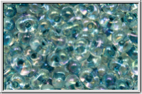 BB-0279, MIYUKI Berry Beads, 4,4x2,5mm, crystal, trans., marine blue-ld., 10g