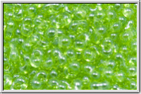 Farfalle Perlen, 4x2mm, lime, trans., luster, 10 g