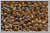 Farfalle Perlen, 4x2mm, amber, trans., luster, 10 g