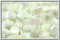 TL-0471, MIYUKI Tila Beads, white, op., AB, 60 Stk.