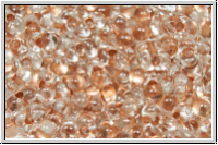 Farfalle Perlen, 4x2mm, crystal, trans., copper-ld., 10 g