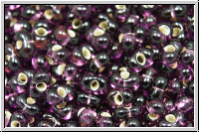 Farfalle Perlen, 4x2mm, amethyst, trans., silver-ld., 10 g