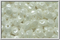 SuperUno Beads, white, op., luster, 100 Stk.