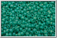 RR-15-0412fr, MIYUKI Rocailles, 15/0, turquoise, op., matte, AB, 5g