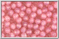 bhm. Glasperle, rund, 4mm, rose water, opal, 50 Stk.