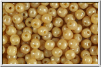 bhm. Glasperle, rund, 4mm, beige, opal, luster, 50 Stk.