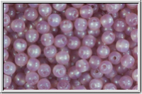 bhm. Glasperle, rund, 4mm, amethyst, lt., opal, 50 Stk.