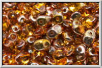 SuperUno Beads, topaz, trans., half capri gold, 100 Stk.