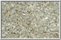 PRECIOSA TWIN Beads, crystal, trans., silver-ld., 10g
