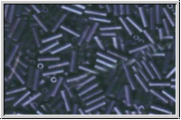 MBU-2-2001, MIYUKI Bugles, Nr. 2 (6mm), hematite, met., matte, 10 g