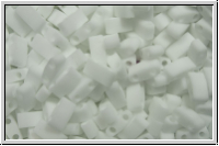 HTL-0402f, MIYUKI Half Tila Beads, white, op., matte, 5g