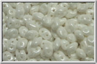 SD-03000-14400, SuperDuo Beads, white, op., luster, 10g