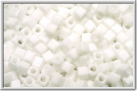 SBS-18-0402fr, MIYUKI Squares, 1,8mm, white, op., matte, AB, 5g