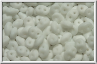 SD-03000-84110, SuperDuo Beads, white, op., matte, 10g