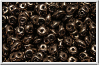 SD-23980-14435, SuperDuo Beads, chocolate, met., 10g