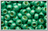 R-08-0561fPF, TOHO Rocailles, 8/0, teal, galv., perm.-finish, matte, 10g