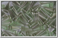 Spike Beads, 5x13mm, seagreen, trans.,10 Stk.