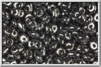 SD-23980-ST, SuperDuo Beads, steel, met., 10g