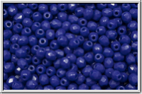 Bhm. Glasschliffperle, feuerpol., 3mm, blue, op., 50 Stk.