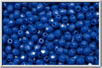 Bhm. Glasschliffperle, feuerpol., 3mm, blue, royal, op., 50 Stk.