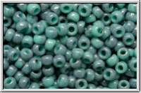 R-11-1206, TOHO Rocailles, 11/0, turquoise, op., amethyst marbled, 10g