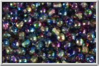 bhm. Glasperle, rund, 4mm, crystal, transparent, magic blue/purple, 50 Stk.