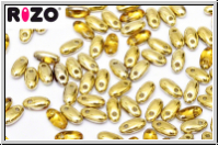 RZ-10060-26441, RIZO Perlen, topaz, transp., half brass, 10 g