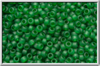 R-15-0939f, TOHO Rocailles, 15/0, emerald, trans., matte, 5g