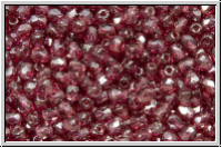 Bhm. Glasschliffperle, feuerpol., 3mm, fuchsia, trans., luster, 50 Stk.