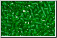 Bhm. Glasschliffperle, feuerpol., 3mm, emerald, trans., 50 Stk.