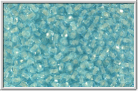 Bhm. Glasschliffperle, feuerpol., 3mm, aqua, trans., 50 Stk.