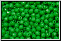 Bhm. Glasschliffperle, feuerpol., 3mm, jade green, dk., op., 50 Stk.