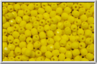 Bhm. Glasschliffperle, feuerpol., 3mm, yellow, lt., op., 50 Stk.