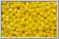 Bhm. Glasschliffperle, feuerpol., 3mm, yellow, lt., op., luster, 50 Stk.