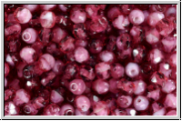 Bhm. Glasschliffperle, feuerpol., 4mm, fuchsia, moonlight, 50 Stk.