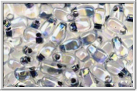 LDP-0283, MIYUKI Long Drops, crystal, trans., black-ld., AB, 10g