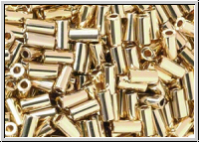 MBU-1-0193, MIYUKI Bugles, Nr. 1 (3mm), gold, lt., met., 24kt plated, 5 g