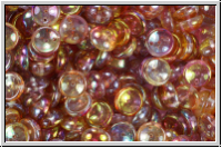 Piggy Beads, 4x8mm, crystal, trans., pink/gold luster, 25 Stk.