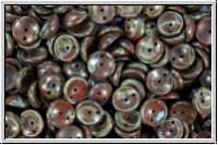 Piggy Beads, 4x8mm, terracotta, op., picasso, 25 Stk.